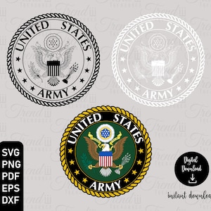 United States Army Logo, USA Military Svg, American Army Icon, US Army Eagle Svg, US Navigation Svg, Us Army Aviation Laser Cut Files.