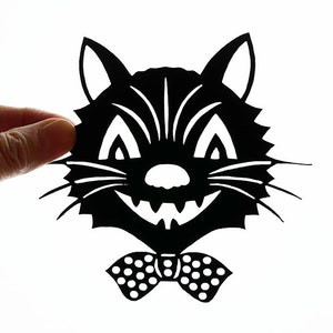 Halloween Fancy Cat - Mini Papercut by Ulla Milbrath