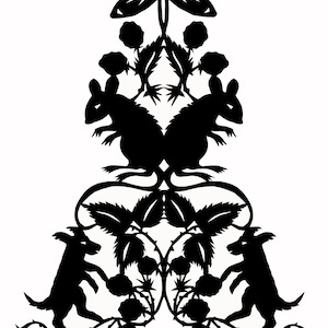 Illustrazione di Garden Creatures Paper Cut - dall'originale di Ulla Milbrath
