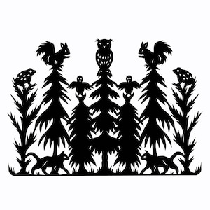 Enchanted Woods Papercutting Artwork - from Original by Ulla Milbrath