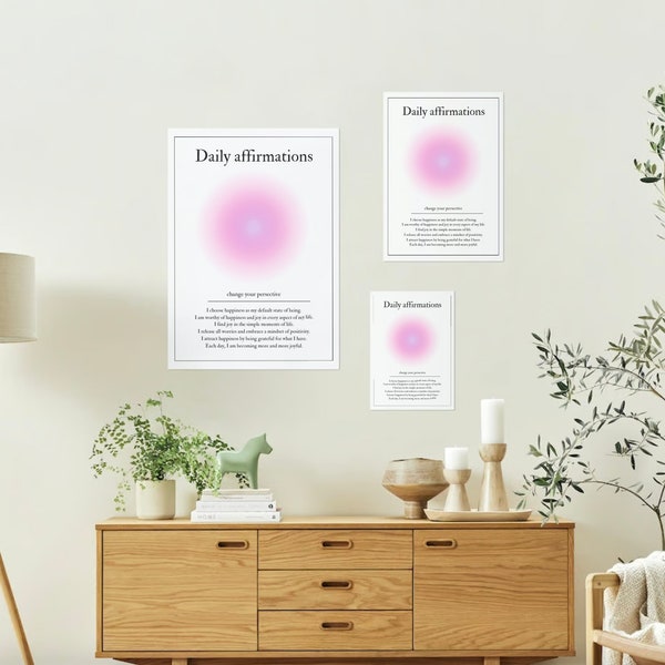 Poster with affirmations