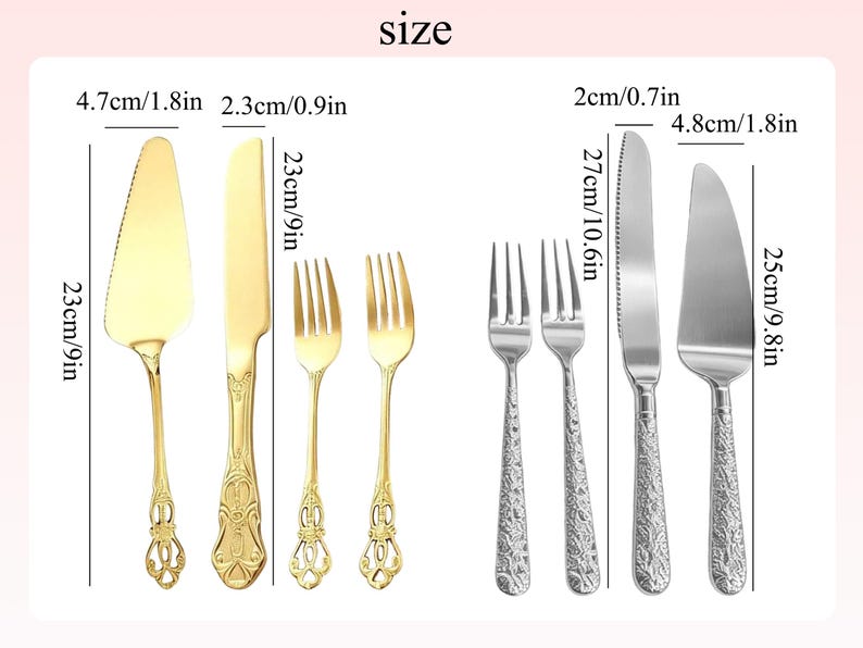 Personligt tårtkniv- och serveringsset, Anpassat serveringsset för bröllopstårtor, Genombrutet eller blommigt handtag, Graverad present bild 8
