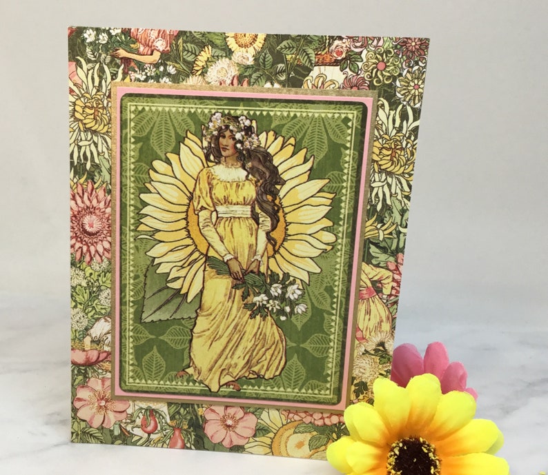 POPUP \u201cSunflower Fairy Queen\u201d Card