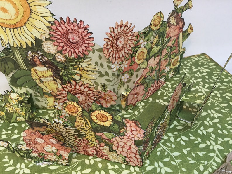 POPUP \u201cSunflower Fairy Queen\u201d Card