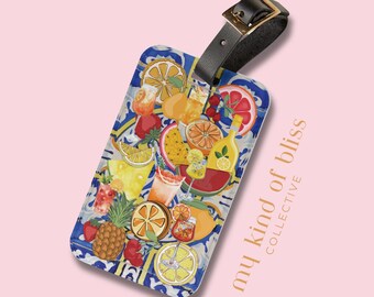 Italian Summer Luggage Tag Italy Bag Tag Custom Girls Trip Gift Suitcase Accessory Europe Holiday Collage Italy Vacation Bridesmaid Favor