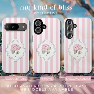 Gepersonaliseerde 3 letter monogram prints hortensia muurkunst set roze blauw groen preppy coquette kinderkamer slaapzaal slaapkamer custom art Grandmillennial afbeelding 18