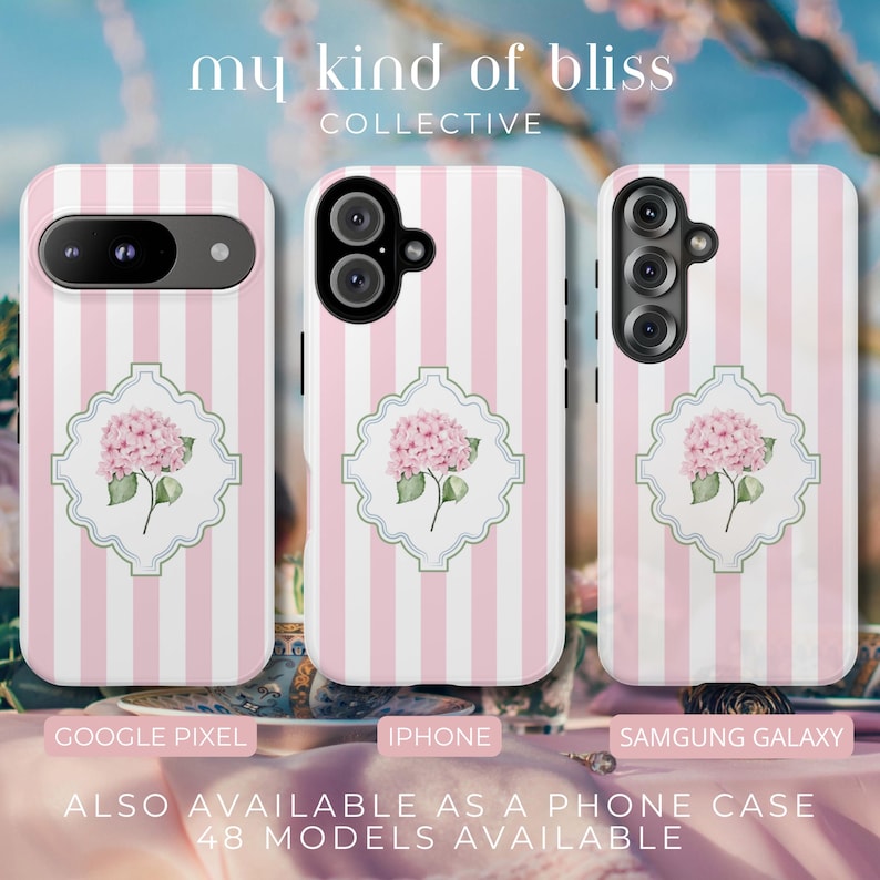 Gepersonaliseerde 3 letter monogram prints hortensia muurkunst set roze blauw groen preppy coquette kinderkamer slaapzaal slaapkamer custom art Grandmillennial afbeelding 18