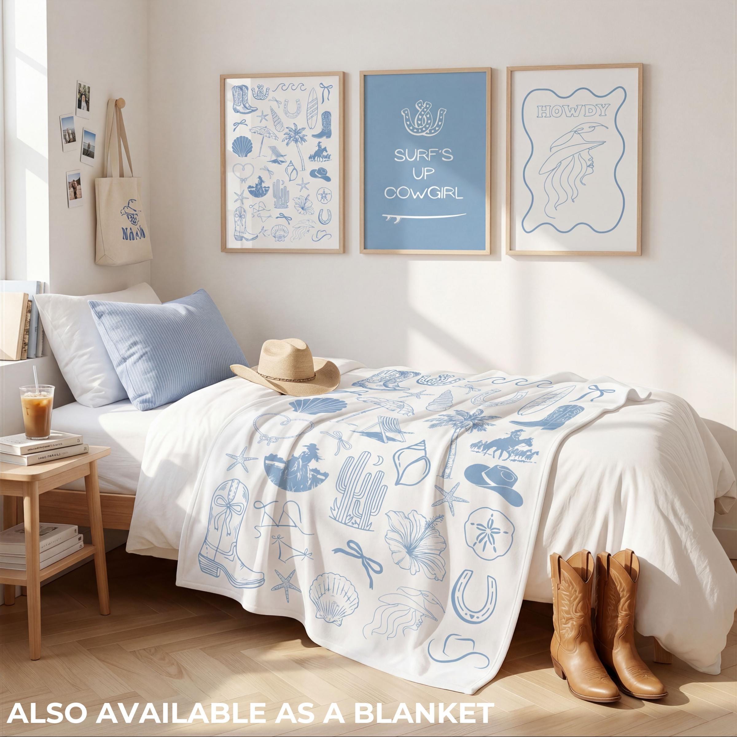 Coastal Cowgirl Wall Art Set Beachy Western Decor Surf Cowgirl Prints ...