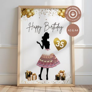 Cadeau en espèces pour un 35e anniversaire – Modèle DIY | PDF pour impression | Pour le meilleur ami | Filles | femme | Cadeau de dernière minute