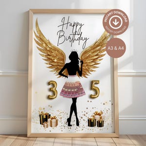 Geldgeschenk zum 35. Geburtstag – DIY-Vorlage | PDF zum Ausdrucken | Für beste Freundin | Mädchen | Frau | Last Minute Geschenk