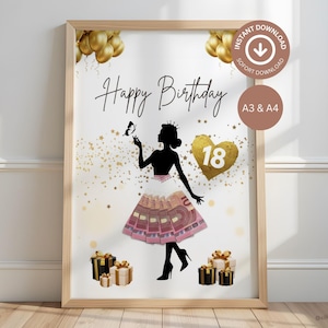 Cadeau en espèces pour un 18e anniversaire – Modèle DIY | PDF pour impression | Pour le meilleur ami | Filles | femme | Cadeau de dernière minute