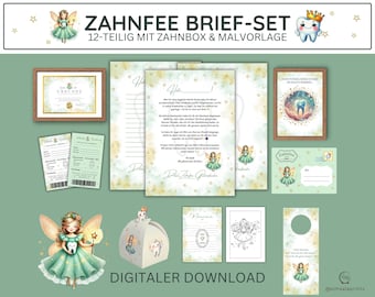 Tooth Fairy Letter Set | Tooth Fairy Letter Template | Mail from the Tooth Fairy | Tooth Calendar | Printable Tooth Fairy Certificate | DIY Tooth Fairy Gift