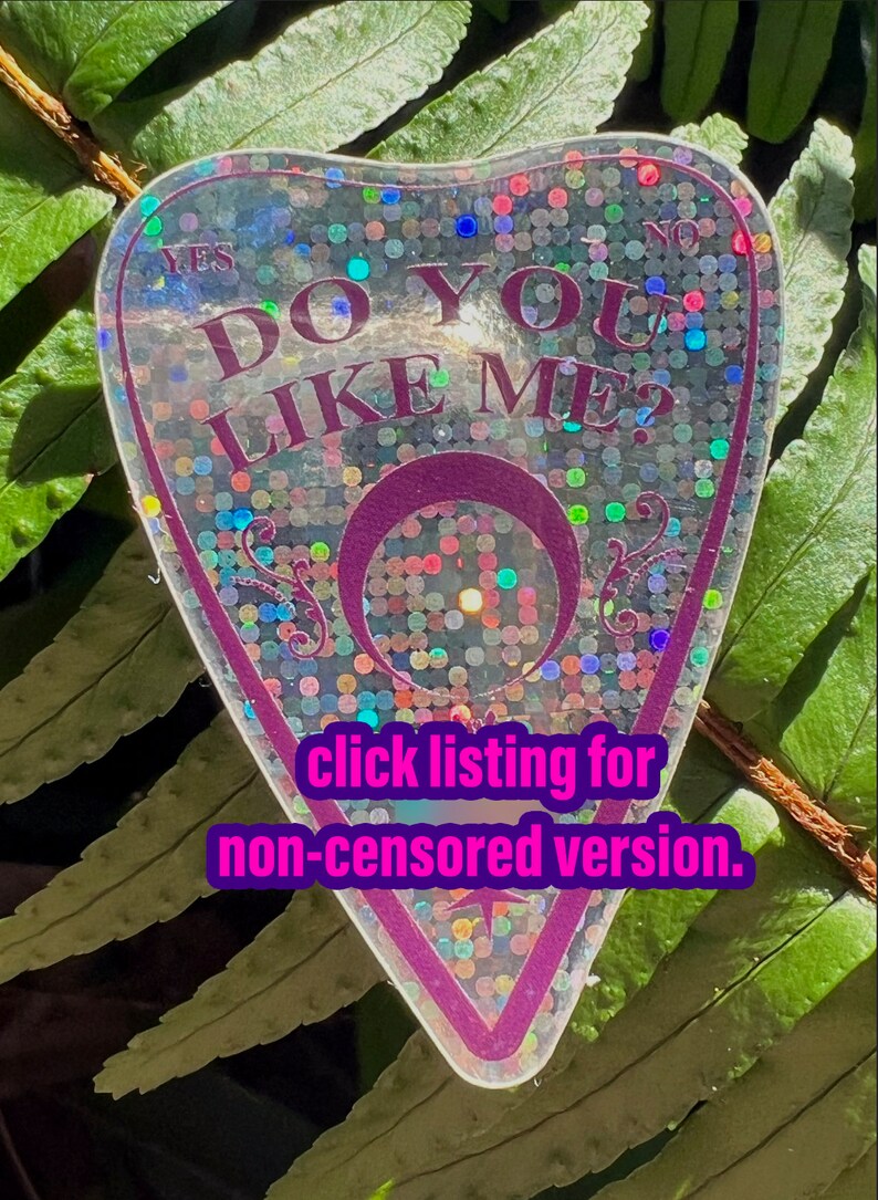 Holographic Sticker: Do You Like Me Planchette from Ouija Board image 1