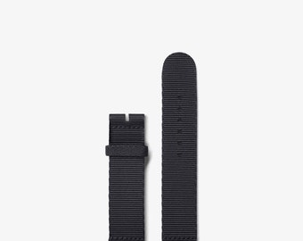 AquaWeave: Waterproof Woven Blue-Black Textile Strap