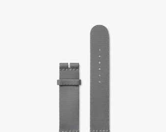 StormWeave: Waterproof Woven Dark Gray Textile Strap