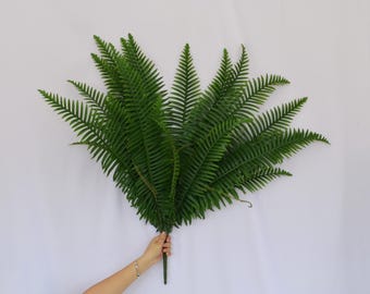 Large Artificial Fern Bundle | Lifelike Greenery for Tropical Decor, Home Fern Accents, Wedding Arrangements, Faux Plants for Centerpieces
