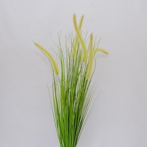 Artificial Fountain Grass Bush, Faux Foxtail Grass Stem, Greenery for Home Decor, Realistic Grass Plant, Floral Arrangement Centerpiece