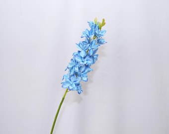 Artificial Blue Hyacinth Stem, Faux Long Hyacinth Flower for Spring Home Decor, Tall Floral Centerpieces, Wedding Arrangements, Indoor Bloom