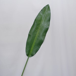 Artificial Bird of Paradise Leaf Stem, Fake Banana Foliage, Tropical Leaf Decor, Realistic Greenery, Home and Event Decor, Faux Plant Craft
