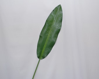 Künstlicher Paradiesvogel Blatt Stengel, unechter Bananen Laub, Tropisches Blatt Dekor, Realistisches Grün, Haus Dekor und Event Dekor, Faux Plant Craft