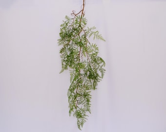 Artificial Hanging Fern Vine, Lush Faux Greenery for Home Decor, Wedding Backdrops, Boho Wall Accents,  Realistic Fern Garland