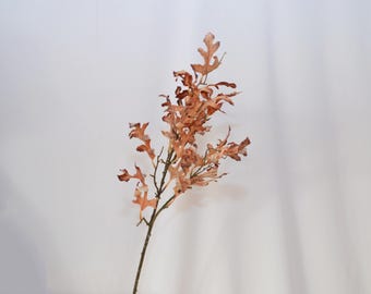 Künstlicher Eichenblattzweig, hoher künstliche Herbstahorn-Eichenblattstamm für Herbstvasendekor, rustikales Hochzeitsarrangement, Tischblumenschmuck
