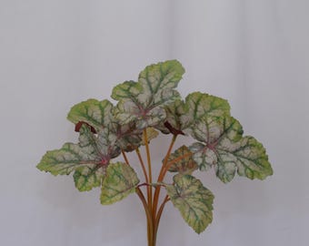Ramo de Heuchera artificial, Campanillas de coral artificiales, Ramo de hojas variegadas, Plantas hortícolas, Ramo de hojas ornamentales, Plantas para bodas