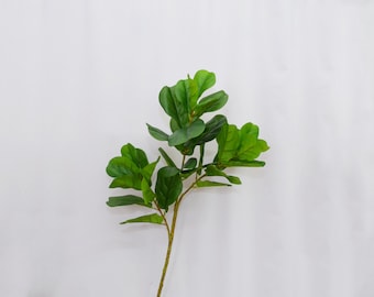 Fake Ficus Lyrata, Artificial Fiddle Leaf Fig Long Branch, Wedding Greenery, Faux Floral Crafts, Kitchen Decor, Event Greenery, Office Decor