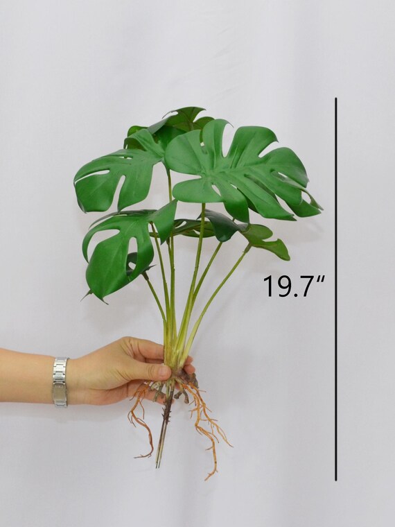 Artificial Monstera Plant With Aerial Roots, Realistic Tropical Faux Swiss  Cheese Leaves, Greenery for Decor, Floral Arrangement Centerpiece - Etsy  Israel