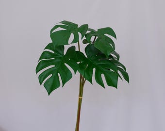 Artificial Monstera Leaf Bundle, Tropical Faux Greenery, Home Floral Decor, Party Decoration, Lifelike Monstera Leaves, Fake Plant Foliage