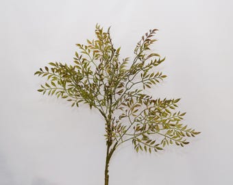 Spray di Nandina artificiale, ramo di bambù celeste finto con foglie per decorazioni floreali per la casa, centrotavola per composizioni nuziali, verde per interni