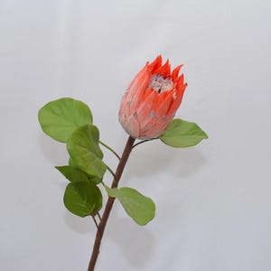 Artificial King Protea Flower Stem, Realistic Faux Tropical Bloom, Home Floral Decor, Wedding Bouquets, Table Centerpieces, DIY Arrangements
