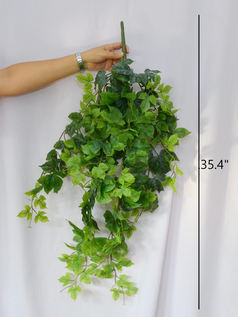 Pu&ograve; includere: Una lunga vite artificiale verde con foglie di un mix di verde chiaro e scuro. La vite &egrave; lunga 90 cm.