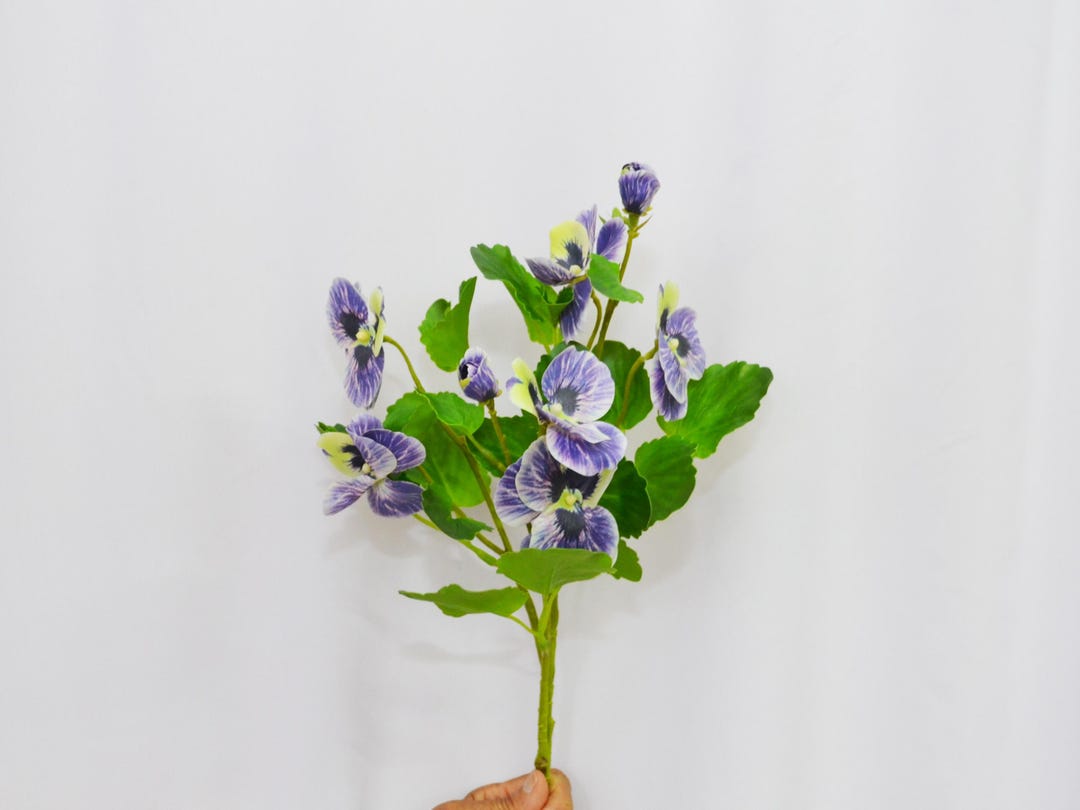 Artificial Viola Tricolor, Fake Pansy Flower Stems, Fake Spring Flowers ...