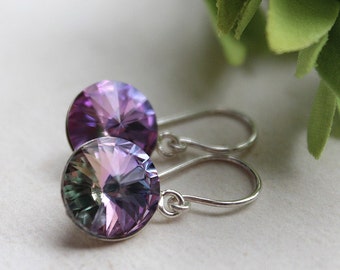 Crystal Rivoli Earrings - Sterling Silver