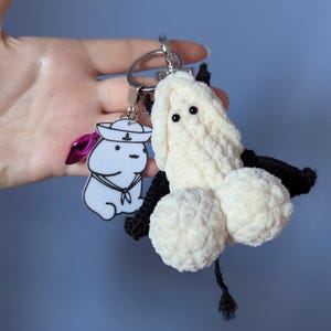 Handmade Plush Keychain &quot;Charming Soft Friend&quot; | Unique Gift Idea | Keyring Accessory