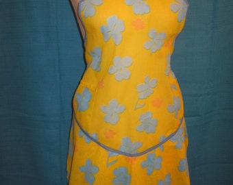 Sheer Yellow and Turquoise Apron