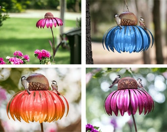 Coneflower Bird Feeder, Metal Bird Feeder, Garden Feeder, Metal Bird Feeder, Outdoor Feeder, Garden Gift