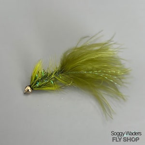 Olive Woolly Bugger - Tungsten Bead - Streamer - Fly Fishing - (3 pack)