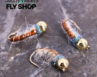 GTI Caddis Euro Nymph Fly: Cream Trout Fishing Lure (3 per Pack)