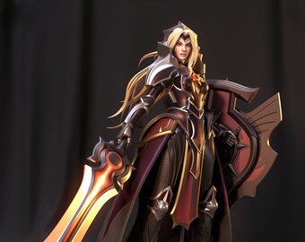 Leona, el Amanecer Radiante - Leona - League of Legend - LoL - Alta Calidad 8K - Impresión 3D - Escultura 3D