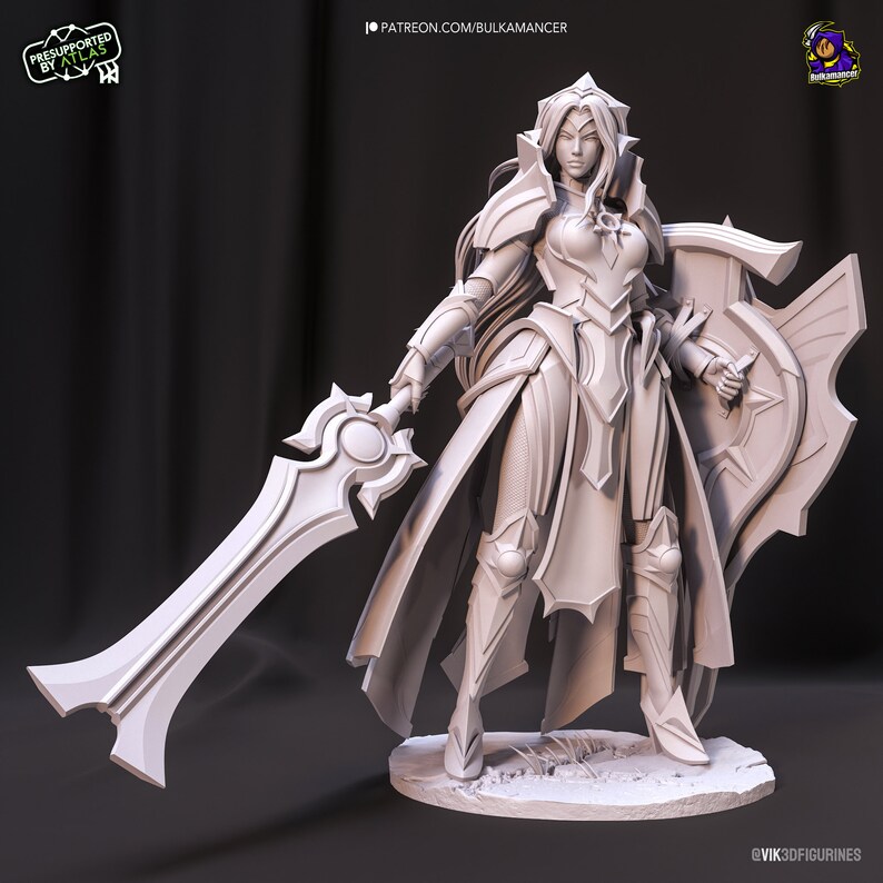 Leona, the Radiant Dawn Leona League of Legend LoL High Quality 8K 3D printing 3D Sculture image 8