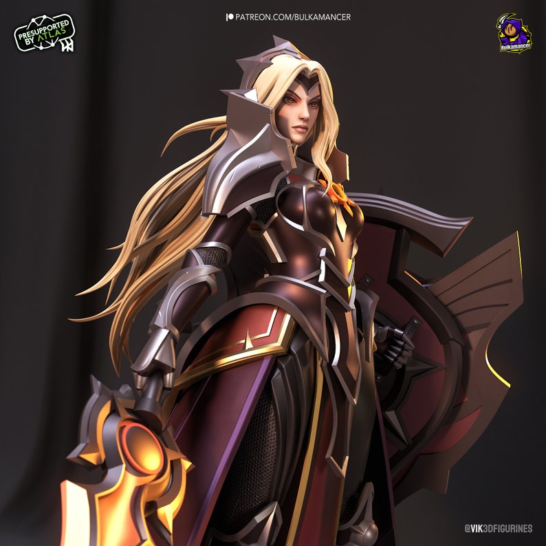 Leona, l'Aube radieuse Leona League of Legend LoL High Quality 8K Impression 3D Sculture 3D image 3