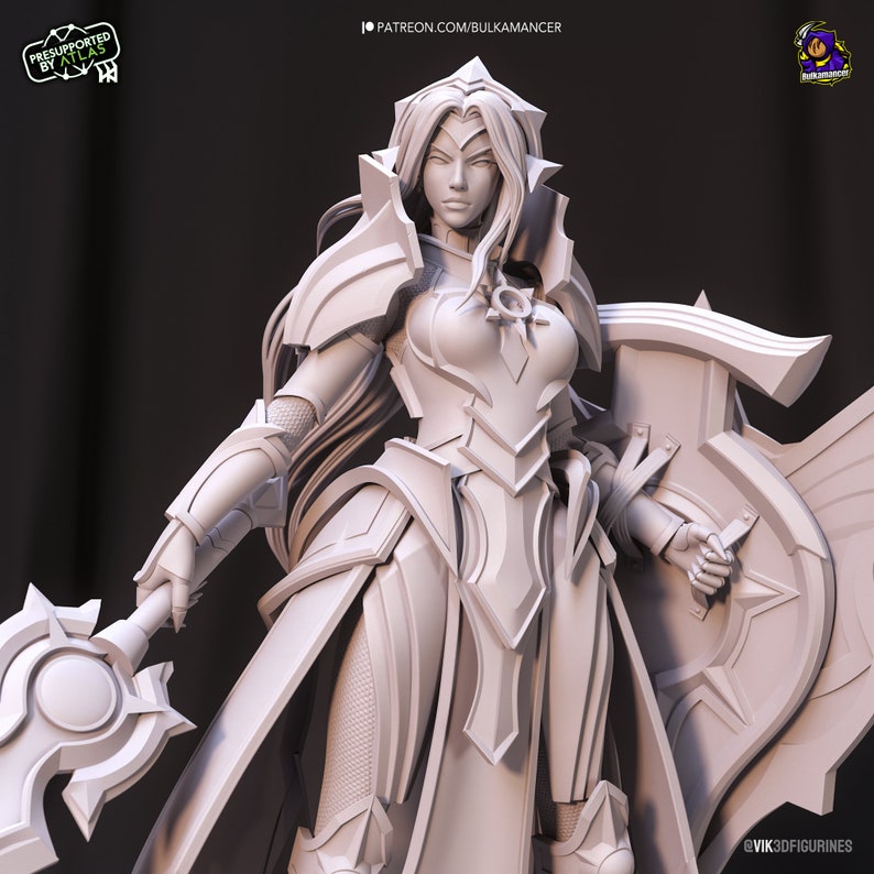 Leona, l'Aube radieuse Leona League of Legend LoL High Quality 8K Impression 3D Sculture 3D image 7