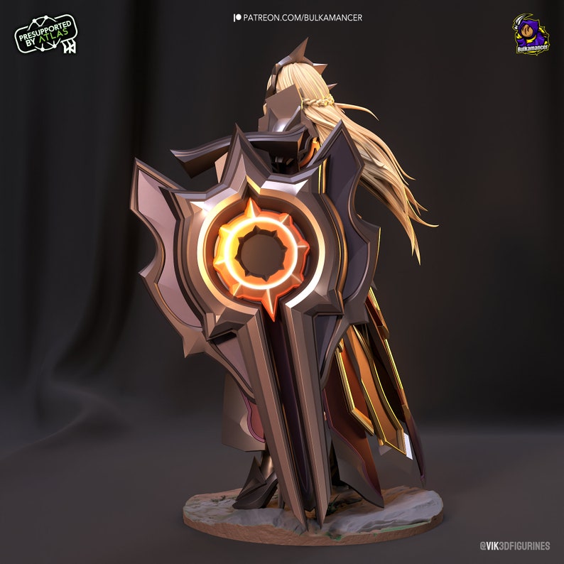 Leona, the Radiant Dawn Leona League of Legend LoL High Quality 8K 3D printing 3D Sculture image 5