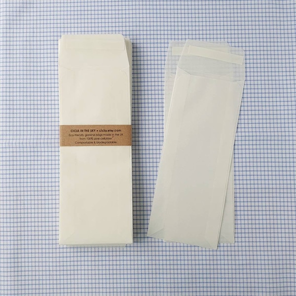 65 mm x 160 mm Wax Melt Snap Bar Peel & Seal Glassine Bags 2.5" x 6.3", Eco-Friendly Envelope for Candies, Chocolate, Weddings Favours
