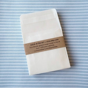 65 x 65 mm Square Mini Glassine Buste Peel & Seal, Piccoli sacchetti di carta per semi, bomboniere, coriandoli - Imballaggio ecologico