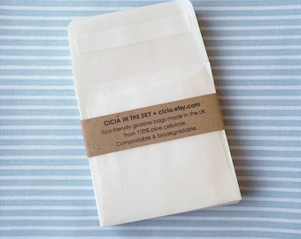 65 x 65 mm Square Mini Glassine Envelopes Peel & Seal, Small Tiny Paper Bags for Seeds, Wedding Favours, Confetti - Eco-friendly Packaging