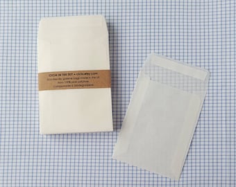100 Stück 68 x 92 mm Pergamin Umschläge Schälen & Versiegeln, Durchscheinende weiße Papiertüte für Konfetti, Samen, Hochzeitsgeschenke, umweltfreundliche Verpackung