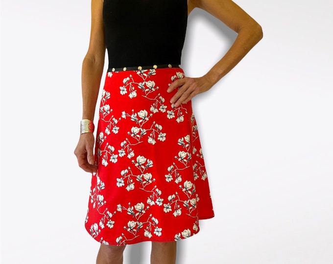 Cherry Blossom Snap Skirt